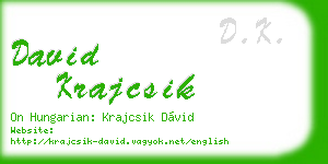 david krajcsik business card